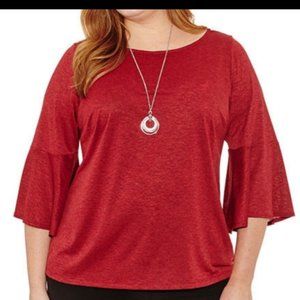 Alyx 2X Bell Sleeve Blouse